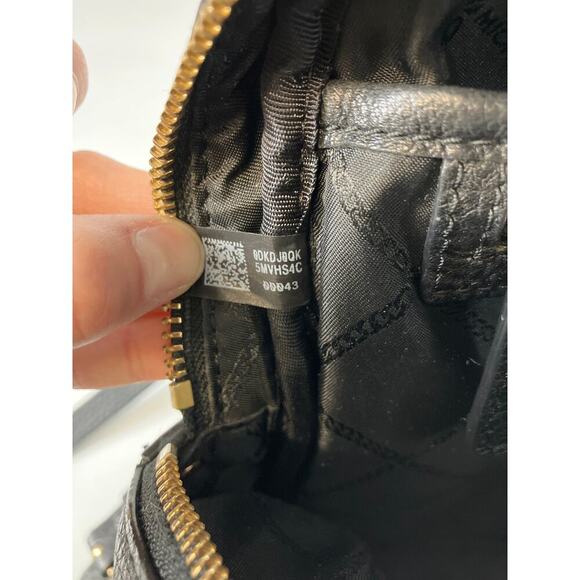 MICHAEL KORS LARGE BLACK PEBBLED LEATHER WOMENS BACKPACK - Picture 14 of 16